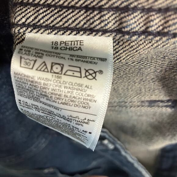 Old Navy Extra High-Rise Wide Leg Jeans‎ 18P Blue Denim Front Patch Pockets New - Picture 2 of 16